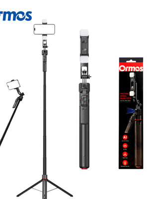 Auto Face Tracking Tripod, 360 Degree Smart Rotation Selfie Stick That Follows Movement, With Remote & Fill Light For Vlog, Live Stream, Video Recording, Universal For All Smartphones