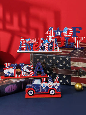 Independence Day Wood Decorative Ornament
