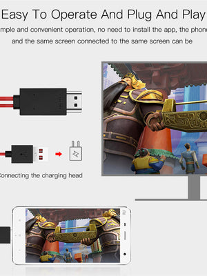 Type-C To HDMI Three In One Mobile Phone Projection Cable