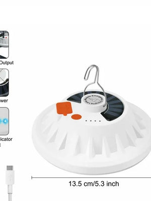 Rechargeable 60 LED Outdoor Camping Tent Light USB & Solar Lantern Hiking Lamp