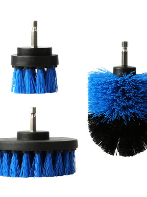 3Pcs Per Set Drill Brush Power Scrubber Cleaning Brush For Car Carpet Wall Tile Tub Cleaner Combo Brush Only