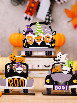 3-Piece Halloween Element Car-Shape Ornaments