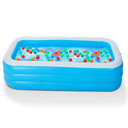Inflatable Swimming Pools Family Swim Play Center Pool Blow Up Kiddie Pool For Family Inflatable Lounge Pool For Kids Baby Adult Inflatable Water Ball Pool