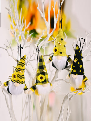 Random 4-Pack Sunflower Faceless Gnome Ornaments
