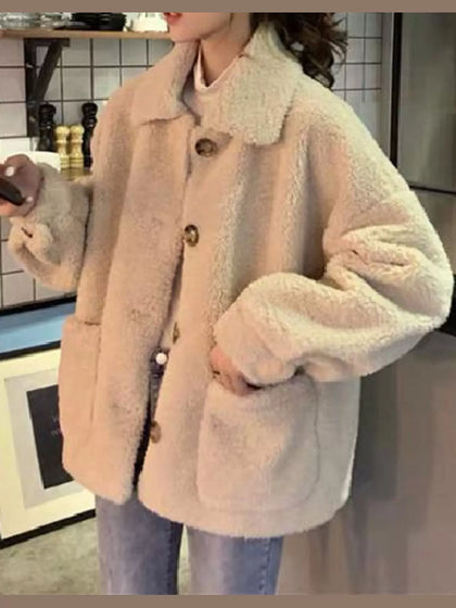 Button-Down Teddy Jacket