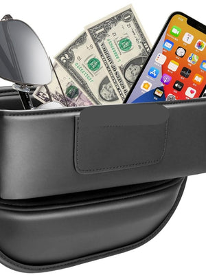 Car Seat Gap Filler Organizer Car Console Leather Storage Box Men Car Interior Accessories,Car Front Seat Storage For Holding Sunglasses Phone Ticket Card,SUV Truck Necessities