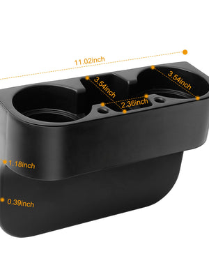 1Pc Car Seam Cup Holder Seat Gap Wedge Drink Storage Organizer Console Side Pocket Mount Stand For Pen Phone Bottle Sunglasses