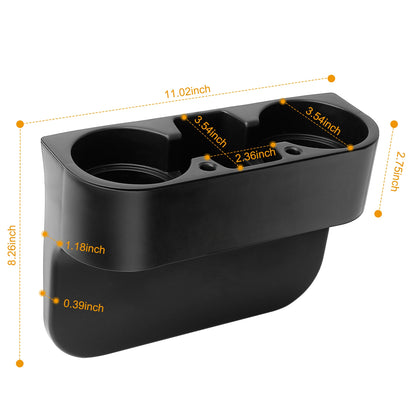 1Pc Car Seam Cup Holder Seat Gap Wedge Drink Storage Organizer Console Side Pocket Mount Stand For Pen Phone Bottle Sunglasses