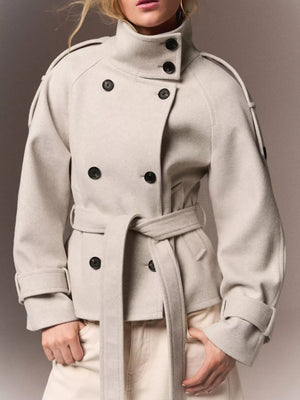 Double-Breasted Belted Outerwear